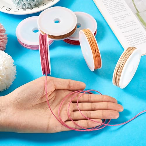 60m 1mm Waxed katoen draad Macrame koord garen gevlochten kralen dunne rode draad voor DIY ambachten vriendschap armband ketting sieraden maken 4