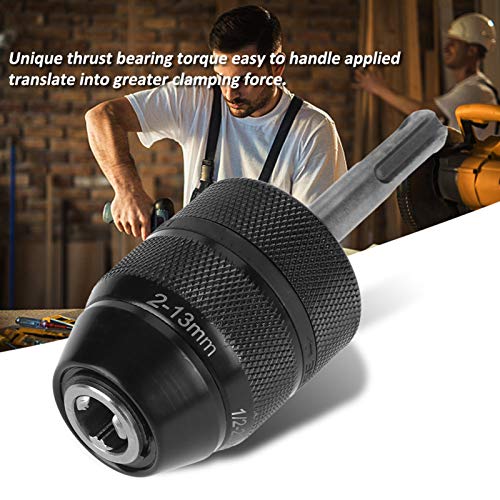 2-13mm Draaibank Drill hoofd capaciteit metaal sleutelloos met SDS Adapter Accessoires 3 Jaw Chuck Quick Release Conversie Power Hand Gereedschap Accessoires 4
