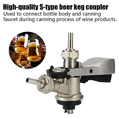 G5/8S Type Brewing Draft Bier Keg Faucets Messing 304 roestvrij staal Clutch Dispenser voor Home Bars Hotels Restaurants Familiecollecties 4