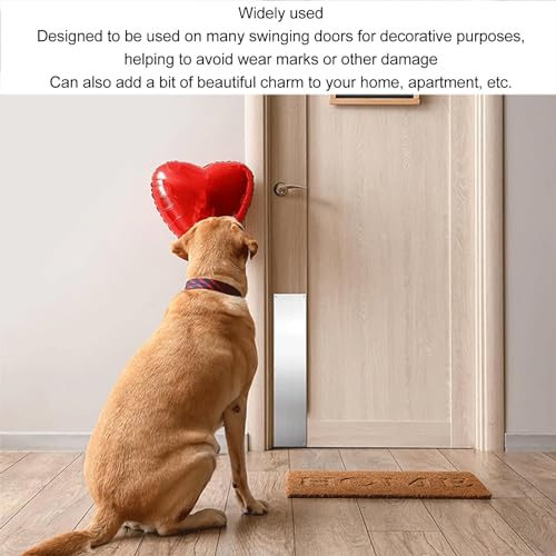 2 Pack Deur Bumper Plate Decoratieve 304 Roestvrij stalen Bumper Plate voor interieur en externe deuren