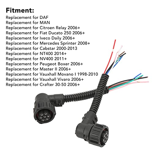 Staart Lichte Harnas staart Lichte Harnas ABS + Metaal 2st Tail Light Wring Harnas Plug Taillight Harnas Vervanging voor Vauxhall Movano I Vivaro 3