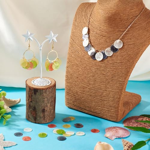 Natuurlijke Akoya Shell hangers Moeder van Pearl Shell Charm Disc Coin Kralen voor sieraden maken