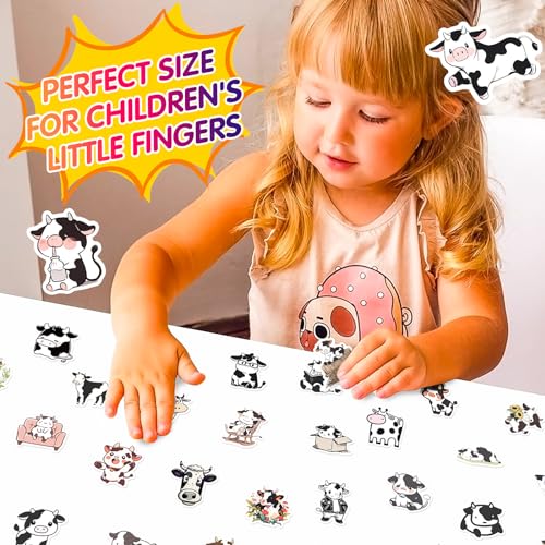 Zwarte en witte koe sticker set kinderen tieners 50 stuks koeien waterdicht vinyl stickers laptop skateboard helm auto fiets mobiele telefoon motorfiets scrapbook cadeau tijdschrift bekers 4