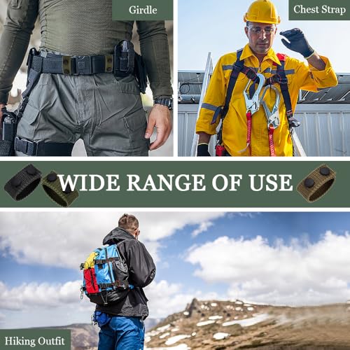 9 stuks Nylon Duty Belt Keepers Dubbele Snaps Belt Keepers Hang Carabiner Borst bevestigen riemen Accessoires Multicolor voor Outdoor Sport Utility Equipment (3 kleuren) 4