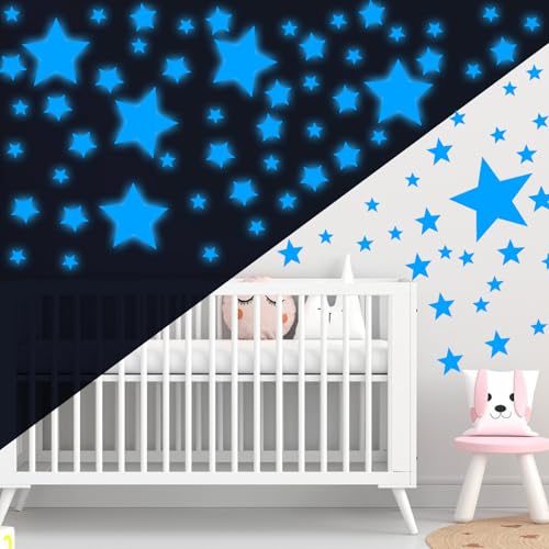342 stuks Lichtgevende sterren Zelf-Adhesive 3 maten Lichtgevende sterren kinderkamer 3D-kamer Wandverlichting in donkere sterren Stickers Lichtgevende sterren Stickers voor kinderen Bedlinnen 4