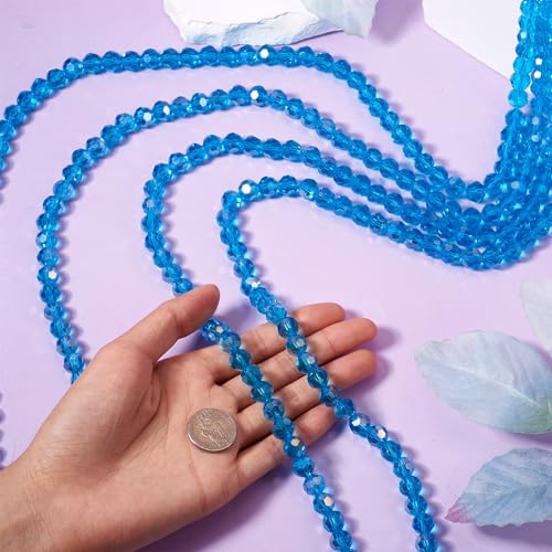268 st. Blue Facet Glazen Kralen Crystal Kralen Bulk 10mm Kralen Ronde Facet Kralen Cuentas De Cristal armband Kralen Spacer Kralen Losse Kralen voor sieraden maken DIY 4