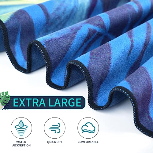 Strandhanddoek, 180cm x 89cm Double Sided Microfiber Beach Handdoek voor volwassenen, Dock en Bay Beach Handdoek, Lichtgewicht Extra Groot Snel Droog Zand Gratis Zwembad Handdoek voor Zwemmen 3