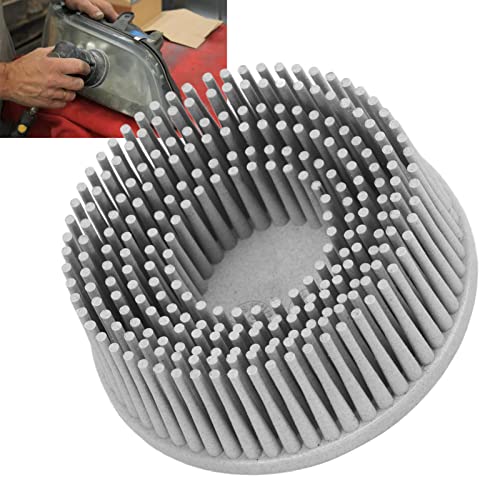 2 Inch penseel schijf slijpen borstel Shank On Penseel schijf 2 Inch penseel schijf Roloc penseel schijf 80 Grit penseel schijf voor Angle Grinder Br (Grijs) 3