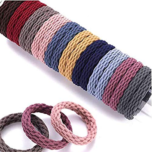 100 stuks haarbobbels elastisch vlechtrubber haar elastisch haar elastisch haar elastisch haar elastische band in 10 kleuren (Net)
