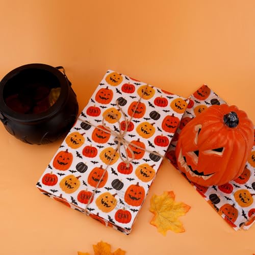 30 vellen Halloweenpapier, 35x50cm Gedrukt met pompoenpapier en cadeaupapier voor Halloween feestdecoraties 5
