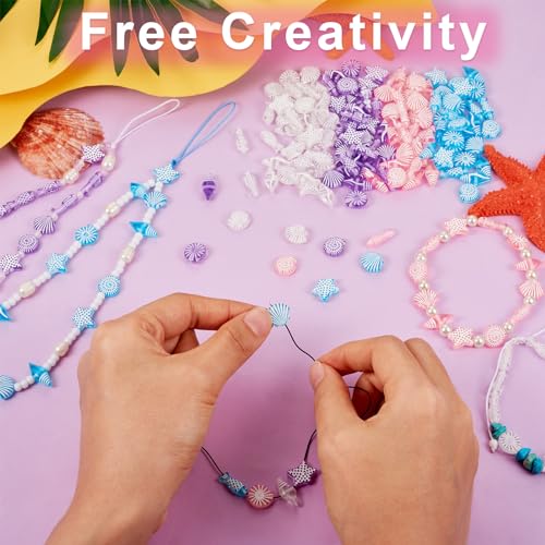 100G oceaan thema transparante acryl kralen vis zeester schelp kralen bulk voor armband ketting sleutelhanger zomer ambachten sieraden maken, bleke turquoise 5