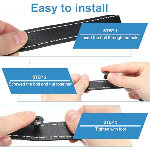 M6*35mm Hex Chicago Schroeven, 20 Sets Bindende Schroeven, Connection Hex Drive Bushing, Hood, Bolt Nuts voor Scrapbook Lederen Strap Foto Meubilair Reparatie Zwart 5