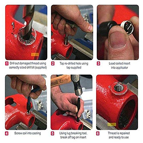 25 st. Draad Reparatie Kit, M4 Zelfsluitend Insert Kit Blinde Gat die Delen voor het Machinaal bewerken van Draad Spark Plug Draad Reparatie Kit machinaal bewerken 4