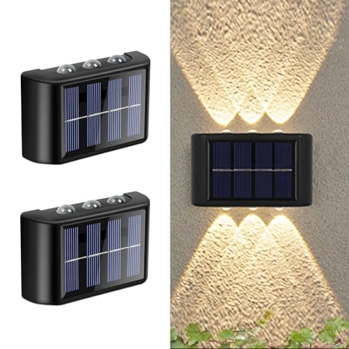 Solar Lamp Outdoor Verstelbare Zonnelampen Op en neer IP65 Waterdichte Wandlamp Draadloze Wandverlichting voor Garage, Tuin en Outdoor