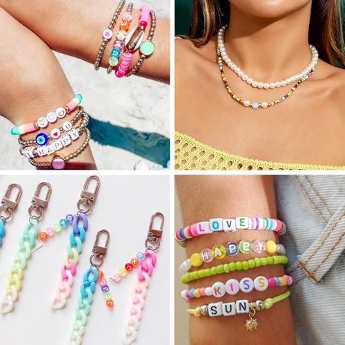 100 st Transparante acryl brief kralen 7mm platte ronde schijf alfabet kralen A/E/I/O/U blauwe eerste brief kralen knipperen voor vriendschap armband sieraden maken 5