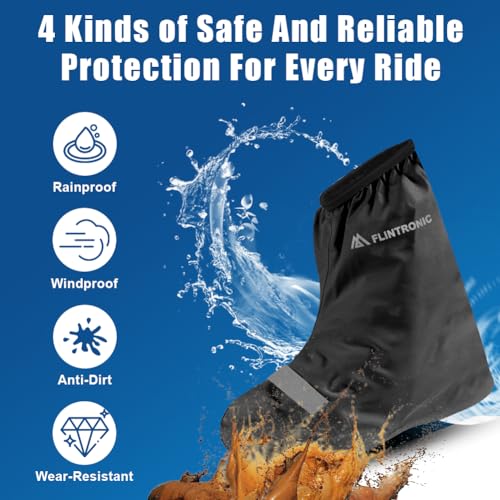 Waterdichte Overschoenen, Non-Slip Herbruikbare Fietsschoenen, Overschoenen, Verstelbare regenhoes, Schoendeksels met Reflectoren voor Motorfiets, Fietsen, Wandelen, Outdoor 3