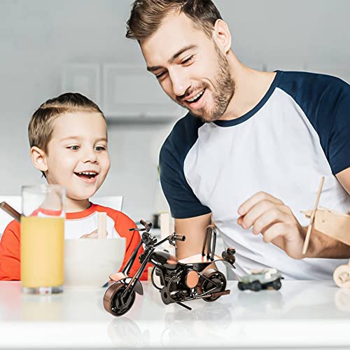 Model Motorfiets, Classic Metaal Motorfiets Model Creative Birthday Gift voor vriendje vader Fotografie Decor Props (Retro Koper)