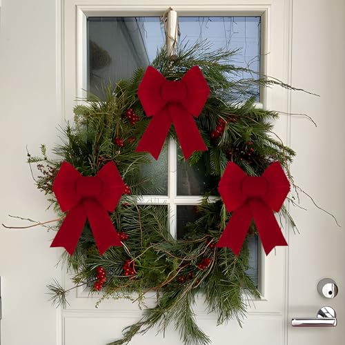 Rode Bows Kerstmis - 6 stuks Kerst Bows 20 x 15 cm - Kerstboom Decoratie Bow for Crafts Kerstmis Krans, Kerstboom Decoratie, Deur Decoratie Kerstmis