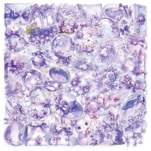 Purpur Dream Stickers voor tieners en volwassenen, Pack van 50, paarse dromen, Vinyl Sticker Set, Auto, Motorfiets, Fiets, Skateboard, Snowboard, Bagage, Laptop koffer, Helm, Motorfiets, Computer