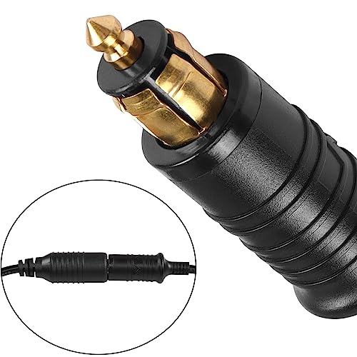 DIN Hella Plug Extension Cable, 12V-24V DIN HELLA European Sigaret Lighter Plug to Bus Din Plug Motorcycle Sigaret Lighter Extension Cable Adapter Cable (3m)