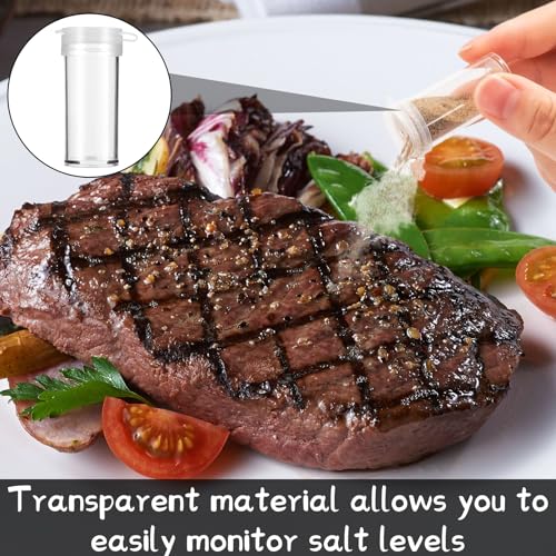 Verpakking van 10 Mini Salt Shakers 5g Mini Salt Shakers voor on the Go Food Grade PS Salt Shaker Small Salt Shaker met Lid Mini Spice Shaker Small Salt Shaker Small Salt Shaker voor Familie, Camping, Reizen 4