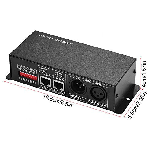 DMX controller 3 kanaal LED 5V~24V DC digitale display decoder dimmen bestuurder DMX 512 4A 3 kanalen decoder module controller voor LED RGB lamp podium verlichting