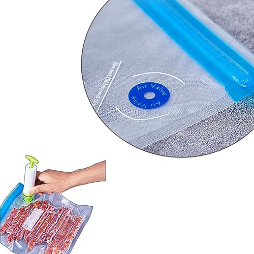 Forlush 10 stuks Vacuümzakken voor fruit, Herbruikbare Vacuüm voedsel opslag zakken, met handpomp, voor het opslaan van voedsel 3