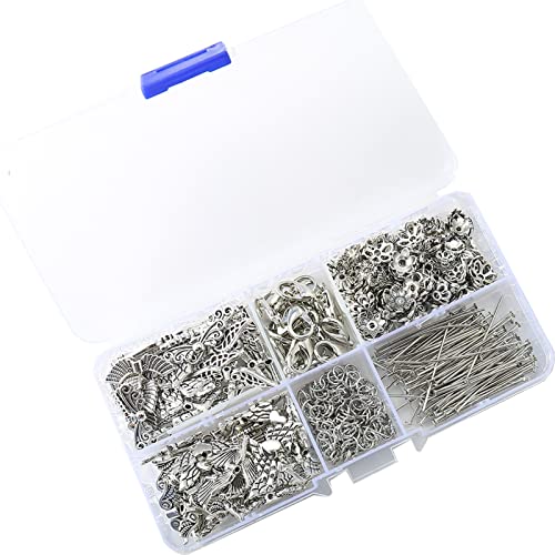 Angel Wings, Craft Set, Wings, Spacer, Kralen, Vleugels, Parels, Metalen Kralen Caps, Pearl Angel voor ambachten, Accessoires met Kreeft sluiting 3