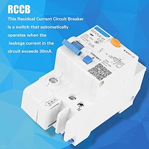 Circuitbreker, DZ47LE-32 1P + N C32 Reststroomschakelaar Reststroomschakelaar 30mA 230V