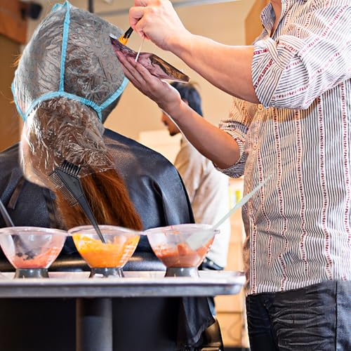 14 st haren Marker set, 6 st wegwerpbare Enamel Cap met 4 Plastic haak haken 2 haken en 2 haarkleur penselen, haarkleur, highlighter cap voor salon, thuis, DIY Haarverven 4