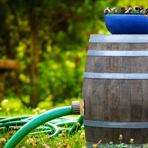 Messing Bulkhead passen met Plug 2 st 1/2 inch NPT vrouw x 3/4" GHT Man, Tuinslang met dubbele schroefdraad Bulkhead Water Tank Connector voor regenemmer, wasbakken, aquaria 5