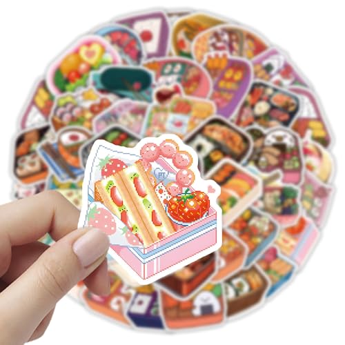 Food Stickers voor tieners Volwassenen 50 stuks Boxing Grinder Vinyl Sticker Set Auto Motorfiets Fiets Skateboard Snowboard Bagage Laptop Koffer Helm Motorfiets Computer 3