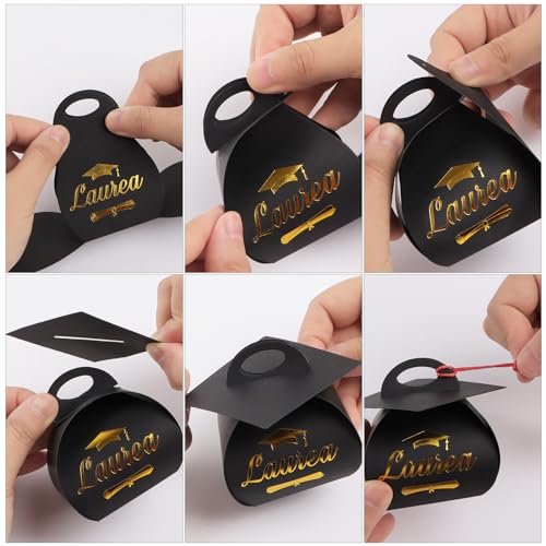 Kleine geschenkdozen voor afstuderen, Italiaanse afstudeerdecoratie, gastcadeaus voor afstuderen partijen 3