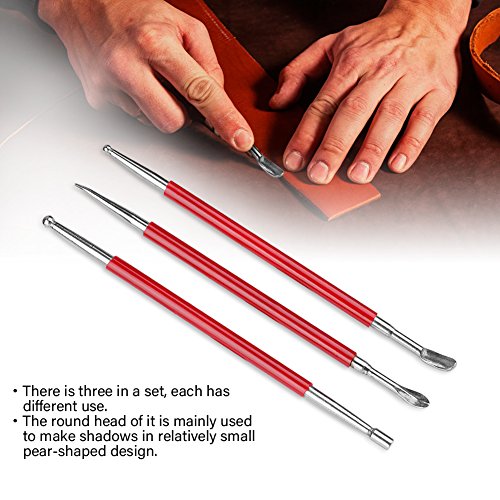 3Pcs leer Craft Tool DIY Carving Stylus Tool Modeling Splicing Embossing Lepel Carving Tool Kit Dotting Tool 5