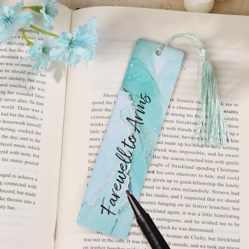 12 st. Papieren bladwijzers Marble Design Book Marker Vintage Book Mark met Tassels voor mannen Vrouwen Boek Lovers Stationery Bookish Reading Supply 3