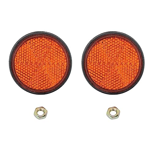 Motor Reflector, 2 stuks Ronde Reflector Universele Motorfiets Rode Reflector PMMA-materiaal
