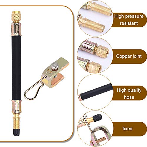 Pak van 4 ventielen uitbreiding met caps 190 mm Rubber uitbreiding adapter Set Tyre Valve uitbreiding ventielen uitbreiding connector voor universele auto's, vrachtwagens, motorfietsen 4