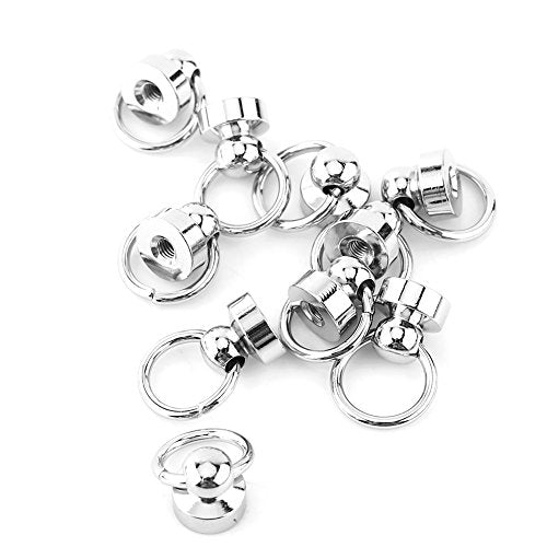 10Stuks Messing Rivet Studs Schroef, Lederen Craft Rivets, Terug Ronde Ring Head Leathercraft Onderdelen 3