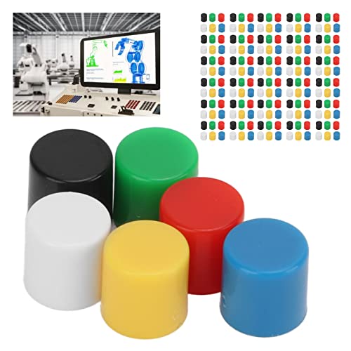 180 Pièces Breadboard Tact Tactiele Drukknop Cap 6 Kleuren ABS Plastic Drukknop Ronde Hoes voor Vervanging 5