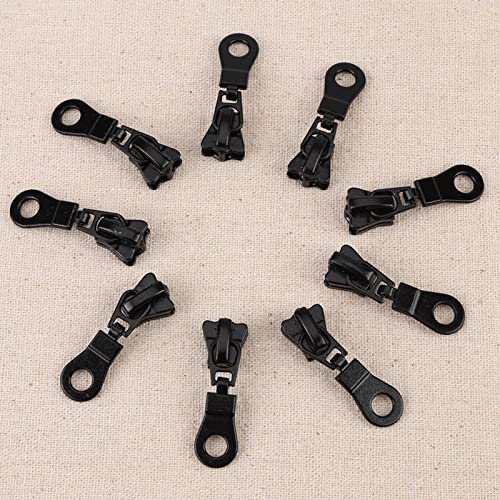 Zipper Head Grote Reparatie Fidyn Two Way 20 Stukken Metalen Legering Zipper Sliders Grootte #5 Expressies Zipper Reparatie Kit met Zipper (Zwart) (Zwart) 5