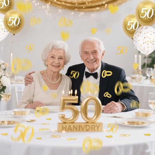 50e bruiloft Confetti Gold bruiloft decoraties Gold Table Confetti voor verjaardag feest bruiloft verjaardag partij levering 3