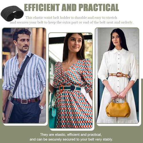 30Stuks riemlussen voor broeken Elastische riemhouders Rugzakhouder Nylon Webbing Outdoor Keepers Hoops Accessoires voor het beveiligen van riem Rugzakken Slings, Multicolor, S 3