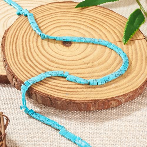 1 Strand Turquoise Tila kralen Natural Gemstone 2 Hole Square zaad kralen drager kralen voor meerdere onderdelen armband ketting ambachten sieraden maken, 150 st 5