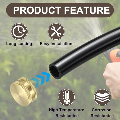 3/4" GHT Vrouwelijke tuinslang Adapter, 2Pcs Messing Slang Connector Reparatie Past op Pijpen Waterslang Outdoor, Goud 3