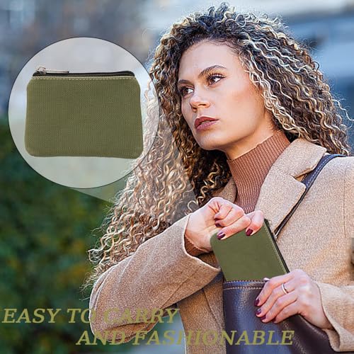 2 stuks kleine Canvas portemonnee Zipper Pouch geld portemonnee zak Coin Pouch kaart houder Portable Mini Change Portemonnee voor vrouwen Heren Kinderen Munt Credit Card ID-kaartsleutels, Multicolour, klassiek 4