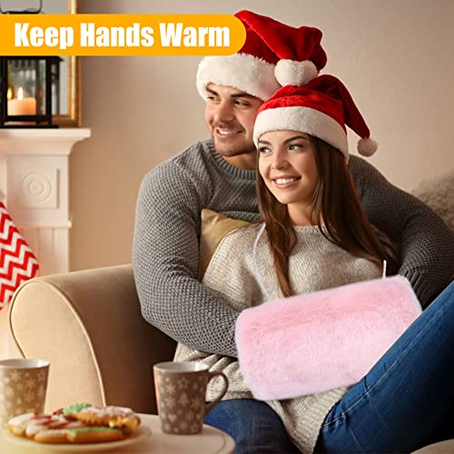 Handboeien met fauxbont voor dames Draagbare roze faux bont handboeien met wrap voor vrouwen meisjes 36 x 20cm Roze, roze