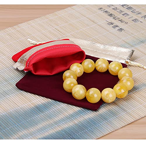 12 stuks fluwelen sieraden zakjes, kleine koord stof zakjes, fluwelen geschenk zakjes, stof zakjes om te vullen voor sieraden, bruiloft, kerstmis, verjaardag, feest, geschenk, 13 x 18 cm, wijn rood 5