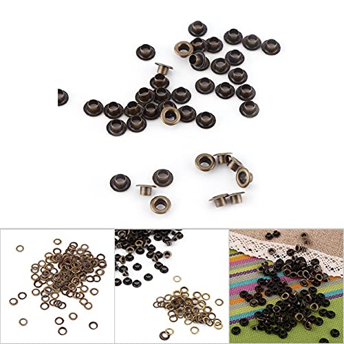 100 st metalen ogen set kleine oogjes met ringen voor lederen ambachten Scrapbooking Naaien 4mm 5mm 6mm(4mm) 3