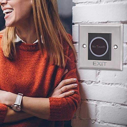 Contactloze Infrarood Sensorschakelaar, Touch Deur Infrarood Sensor Exit Button Switch voor Access Control Systems Gates & Garage Openers, DC12V 4