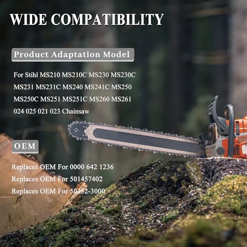 Set van 5 tandwielen met 7 tanden, 0,669 inch voor Stihl MS210 MS230 MS231 MS240 MS251 MS260 MS261 024 025 021 022 3